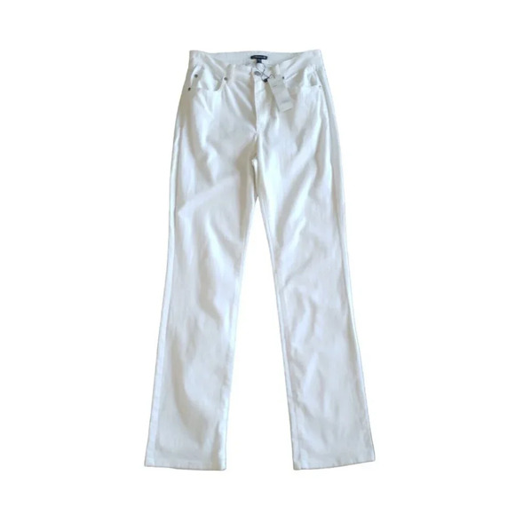 Eileen Fisher Women's Organic Cotton Stretch Denim High Rise Straight Leg Jeans - Picture 5 of 14